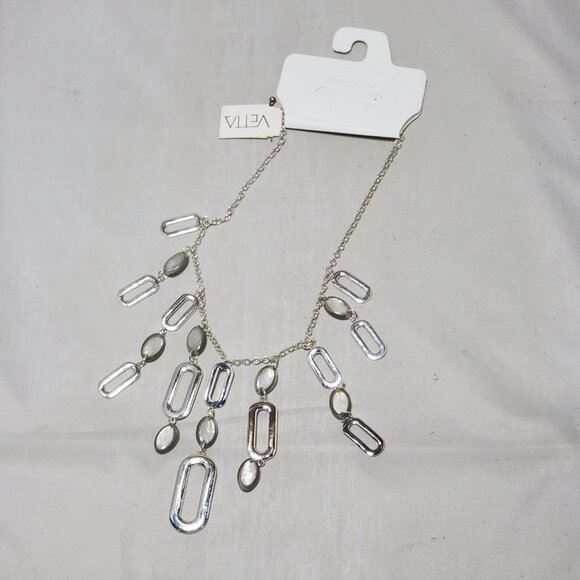 Vetta silver Link necklace with a central decorative element - Picture 4 of 10